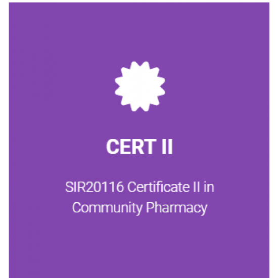 Certificate II SIR20116 in Community Pharmacy